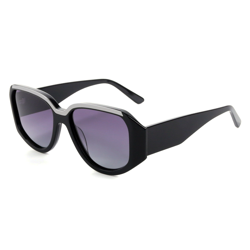 Polygon Acetate Frame Sunglasses Women Luxury Brand Designer Polarized Men Sunglasses