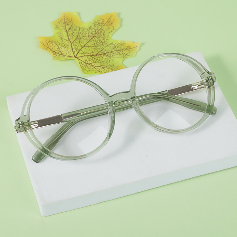 Retro Round Acetate Transparent Glasses Frames Optical Men Women Fashion Eyeglasses