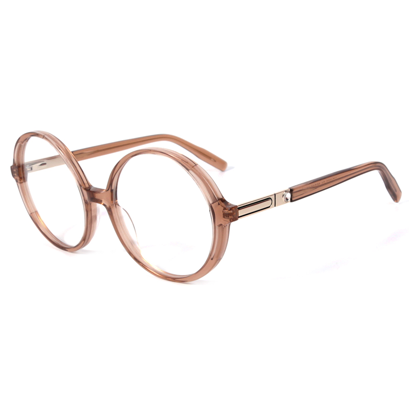 Retro Round Acetate Transparent Glasses Frames Optical Men Women Fashion Eyeglasses