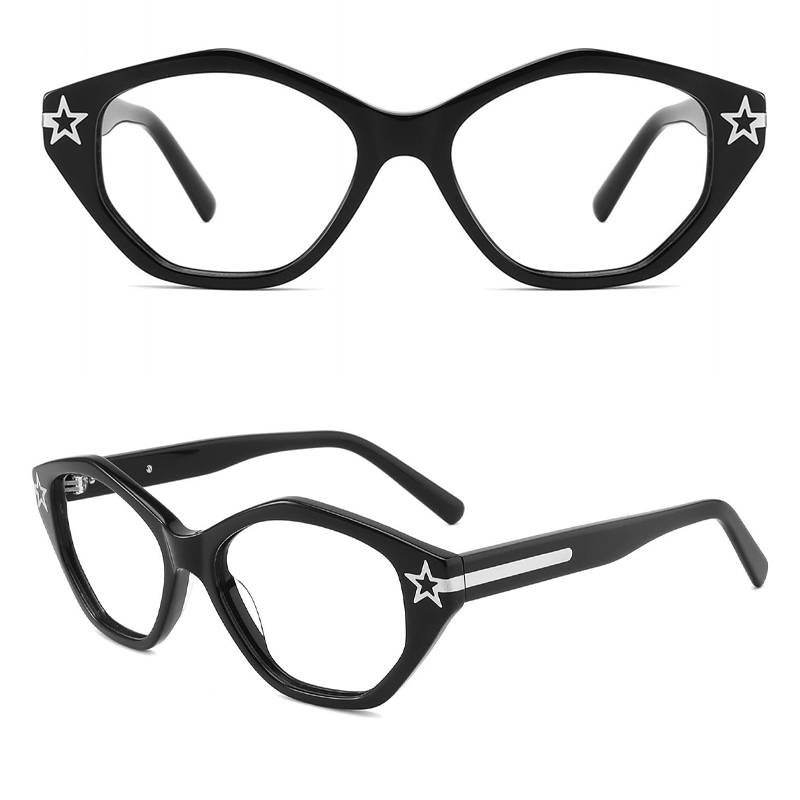 YD1102 Irregular Shape Designer Eyeglasses Acetate Optical Glasses