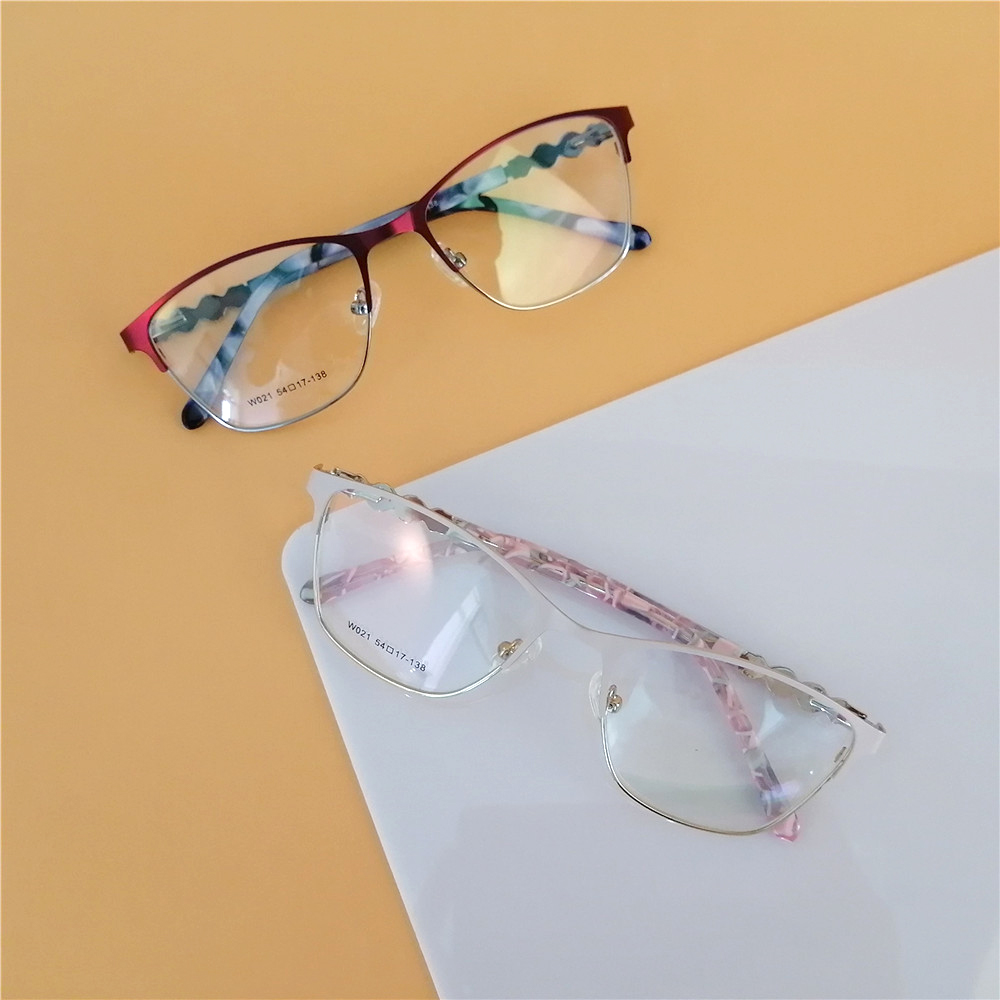 Fashion Square Metal Optical Glasses Frames Womens