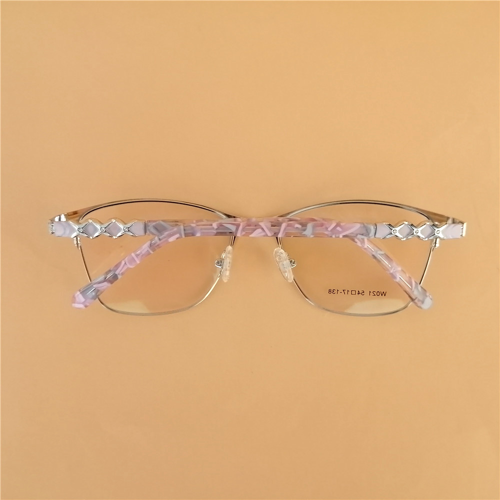 Fashion Square Metal Optical Glasses Frames Womens