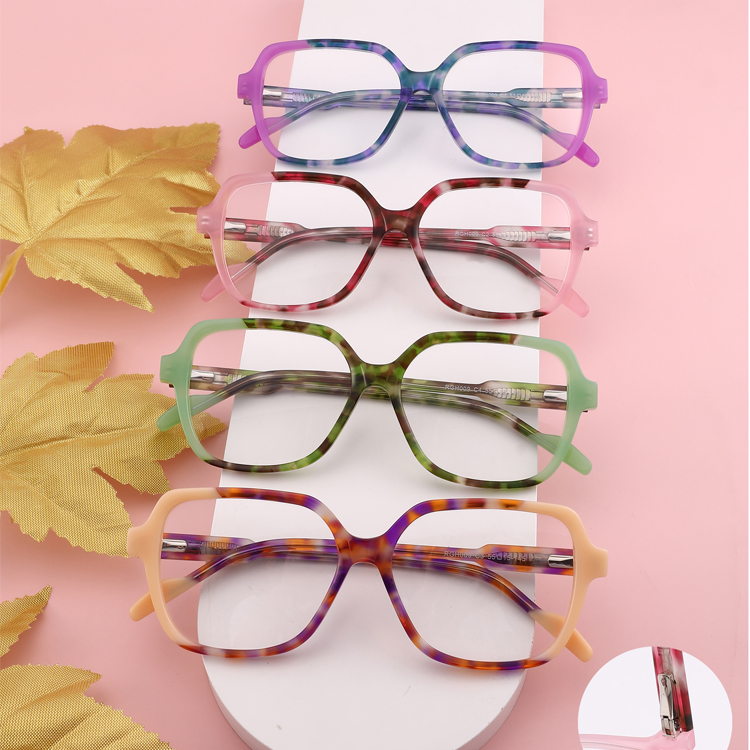 Acetate Glasses Women 2022 Green Red Brown Colorful Acetate Optical Eyewear