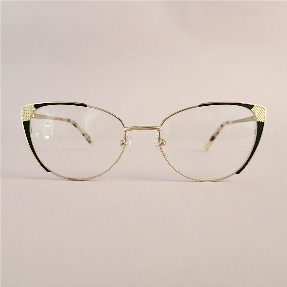 Hot Selling China Factory Cat Eye Glasses Women Newest Style Fashion Eyewear Cateye Metal Optical Frames