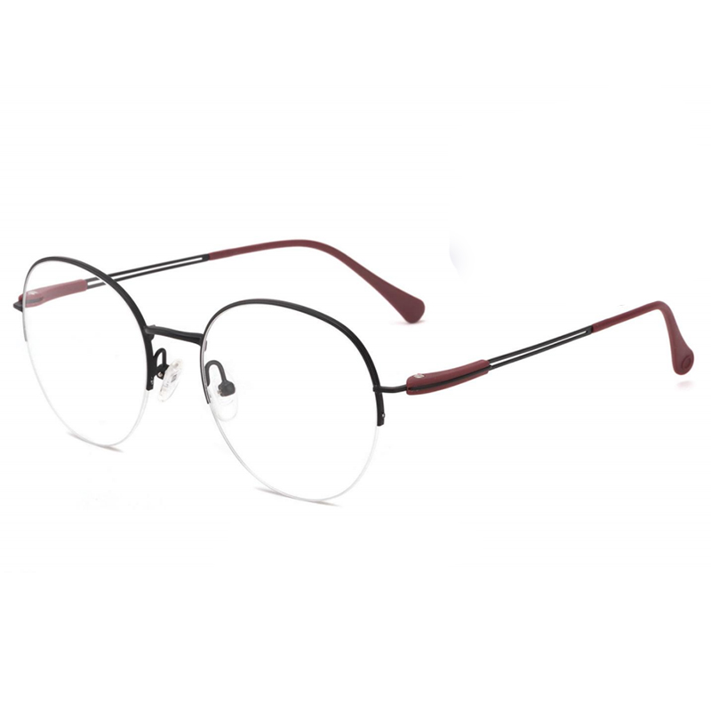 RY-DC5014 Round Metal Half Frames Spectacle Prescription Eye Glasses 
