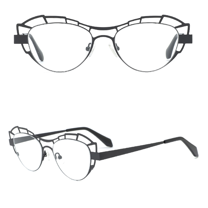 JLW-JY9020 Hollow Designer Metal Optical Glasses 
