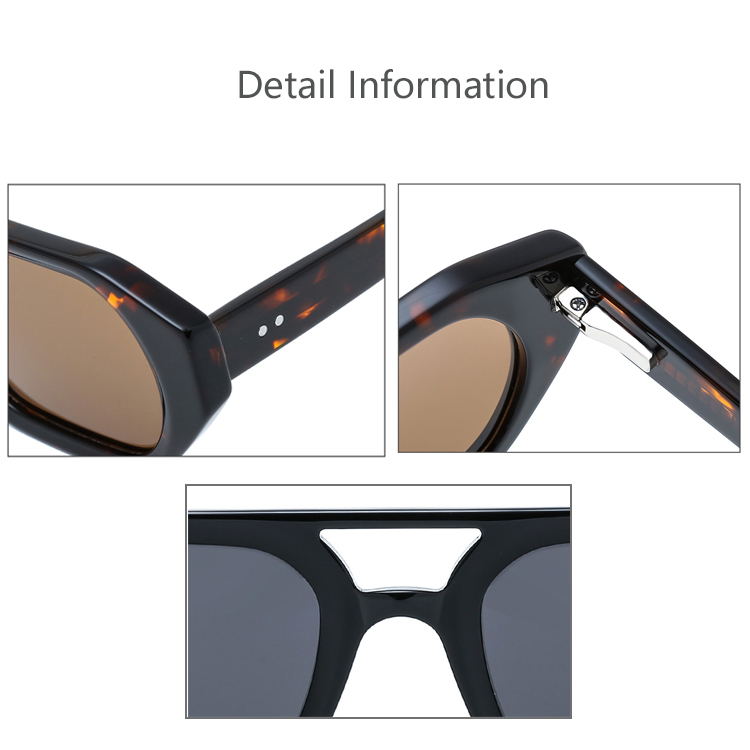 Trendy Rectangle Sunglasses Men High Quality Handmade Acetate Square Female Sun Glasses