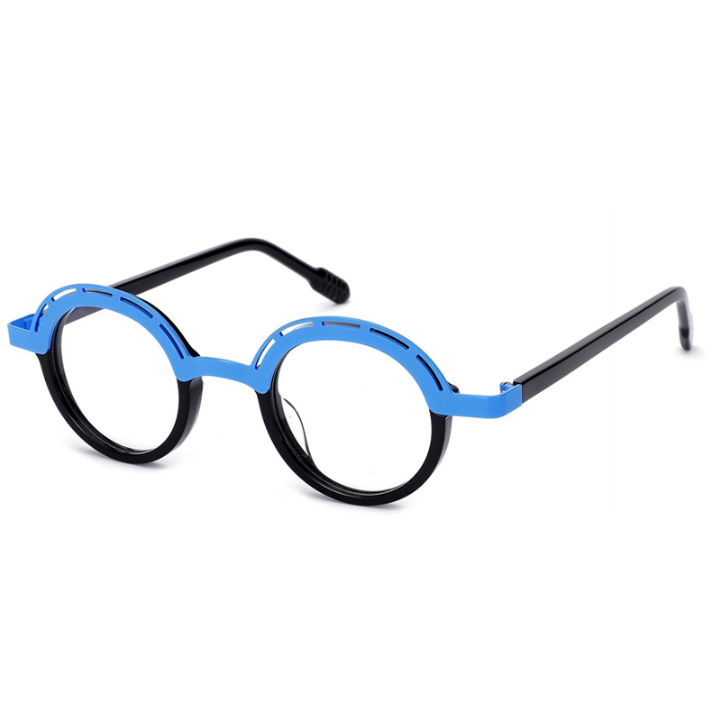 WMB-MB-1176 Acetate Metal Combination Spectacle Prescription Glasses 