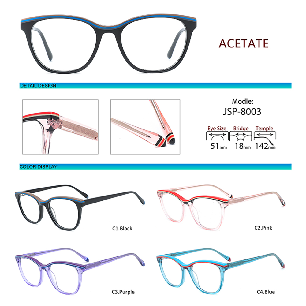 JSP8003 ACETATE OPTICAL FRAME 