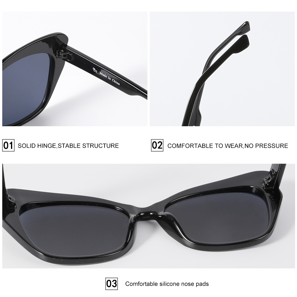 Fashion eyewear print custom logo sunglasses simple square frame shade glasses wholesale