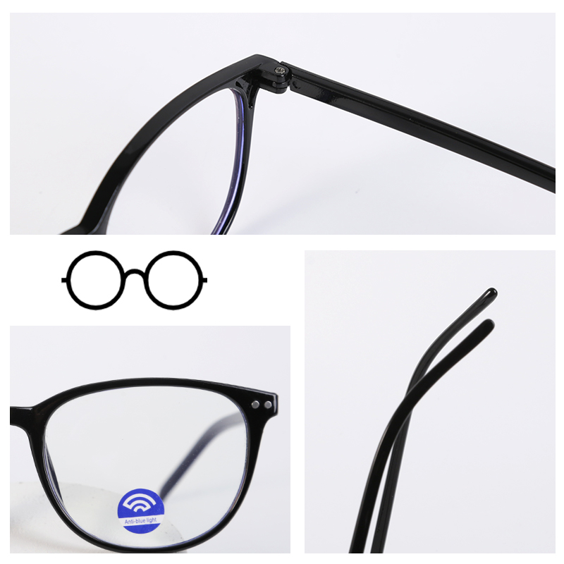 MK006 Fashion Womens Round TR90 Anti Blue Light Blocking Eyeglasses