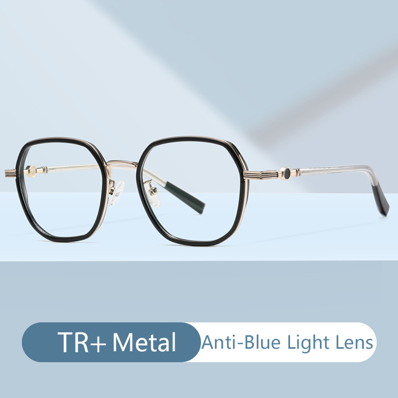 New Retro Square Frame for Women Fashionable Anti-Blue Light Eyeglass Frame