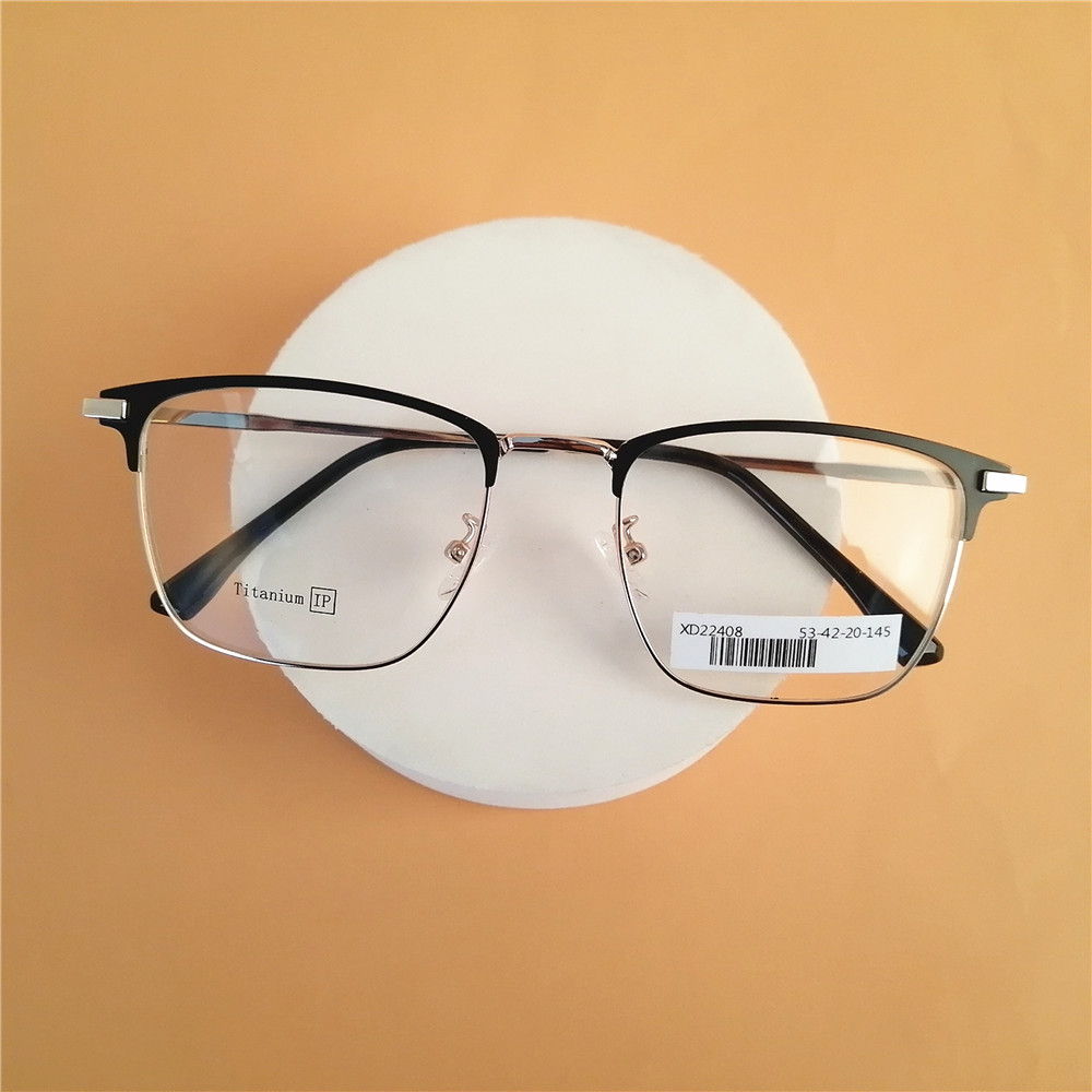 High Quality Wholesale Slim Square Metal Rectangular Frames Optical Glasses Eyeglass For Men