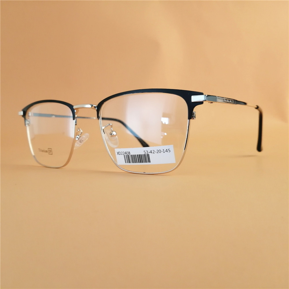 High Quality Wholesale Slim Square Metal Rectangular Frames Optical Glasses Eyeglass For Men