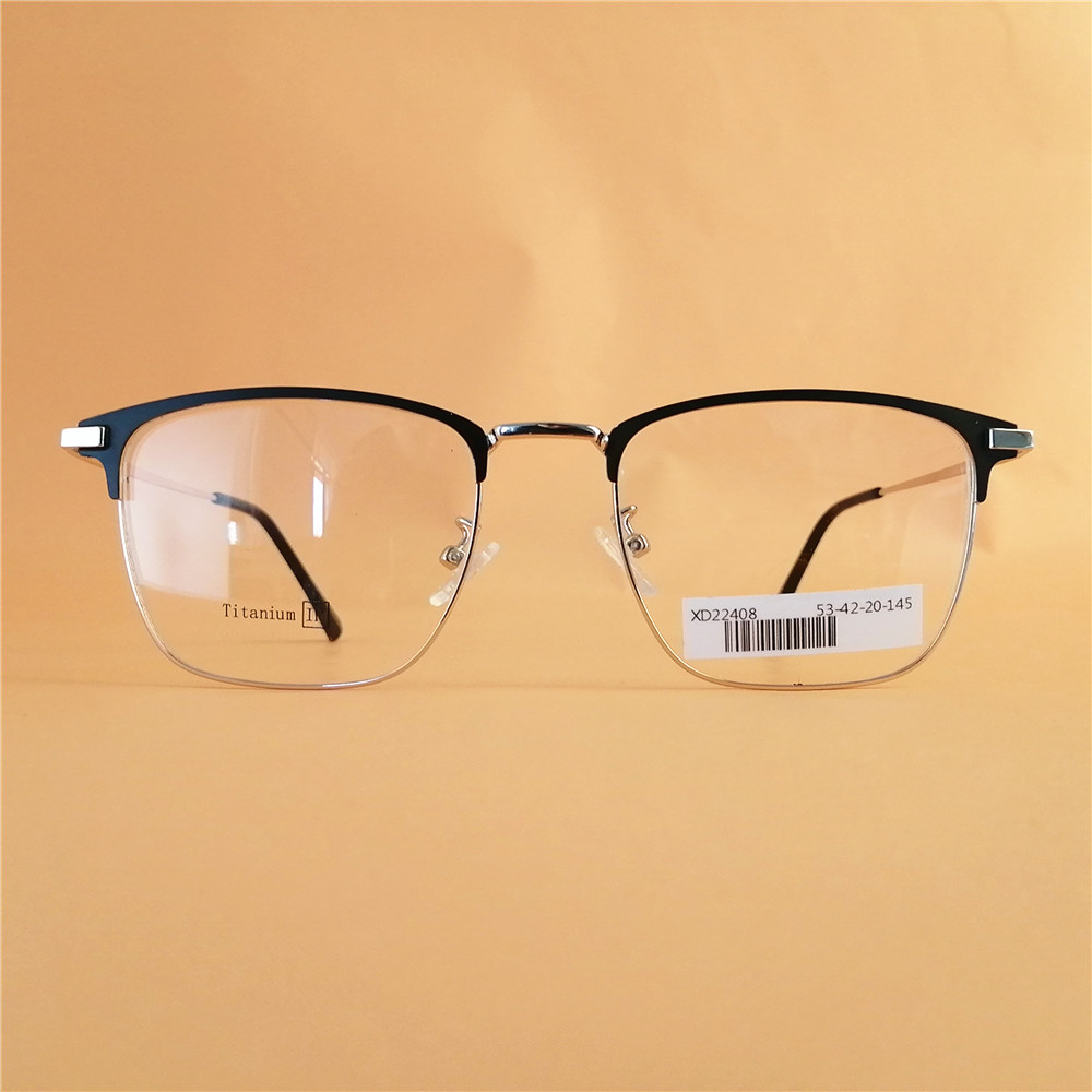 High Quality Wholesale Slim Square Metal Rectangular Frames Optical Glasses Eyeglass For Men