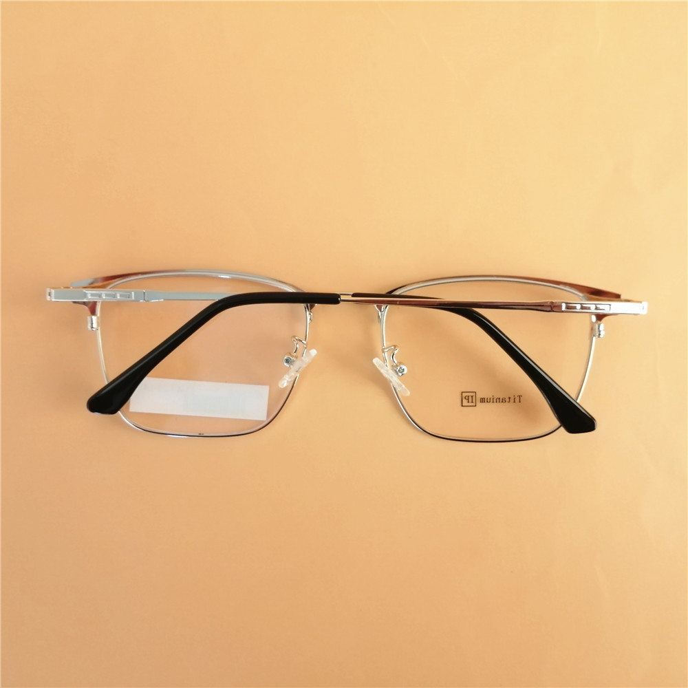 High Quality Wholesale Slim Square Metal Rectangular Frames Optical Glasses Eyeglass For Men