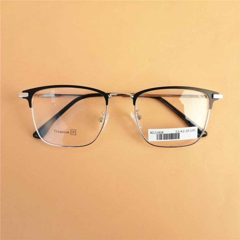 High Quality Wholesale Slim Square Metal Rectangular Frames Optical Glasses Eyeglass For Men
