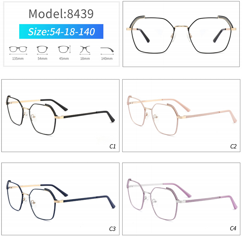 WMC-8439 2023 Newest Metal Frames Optical Glasses