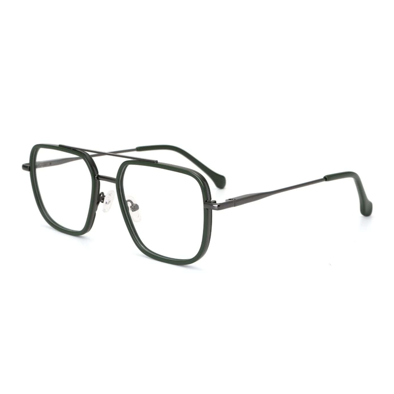 HC18008 Good quality metal double bridge eye glasses optical frames