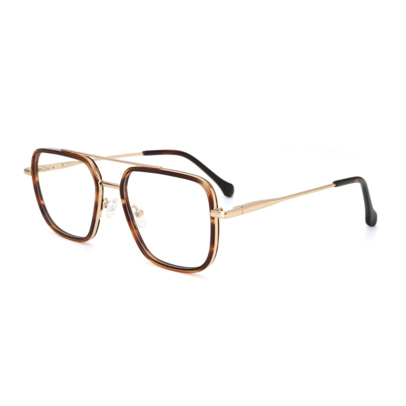 HC18008 Good quality metal double bridge eye glasses optical frames