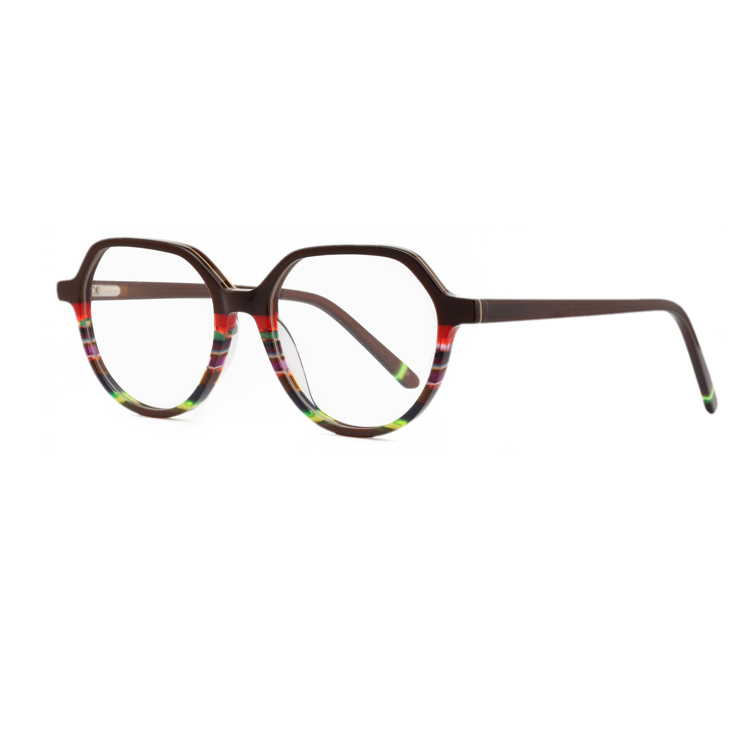 Men High Quality Round Acetate Glasses Frame Women Optical Prescription Eyeglasses