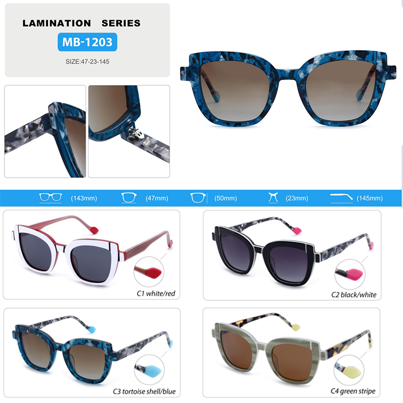 WMB-MB-1203S Polarized Acetate Sunglasses