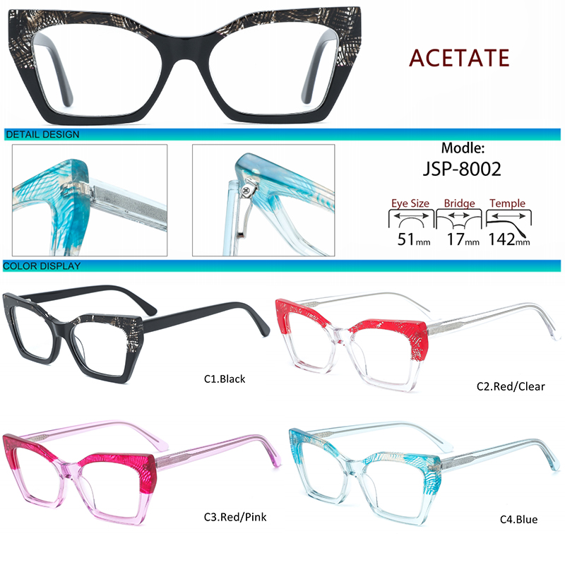 JLW-JSP-8002 MIDO FAIR Hot Sale Acetate Optical Glasses 2023