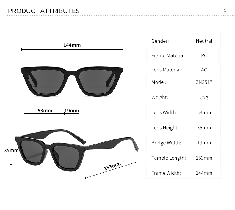 MK3517 Fashion Design New Arrival Cat Eye Sunglasses For Women