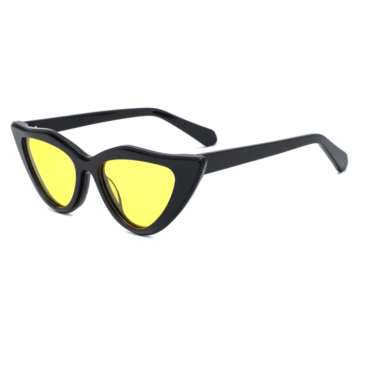 Cat-Eye Frame Polarized Sunglasses Brand High Quality Thick Acetate Sun Glasses