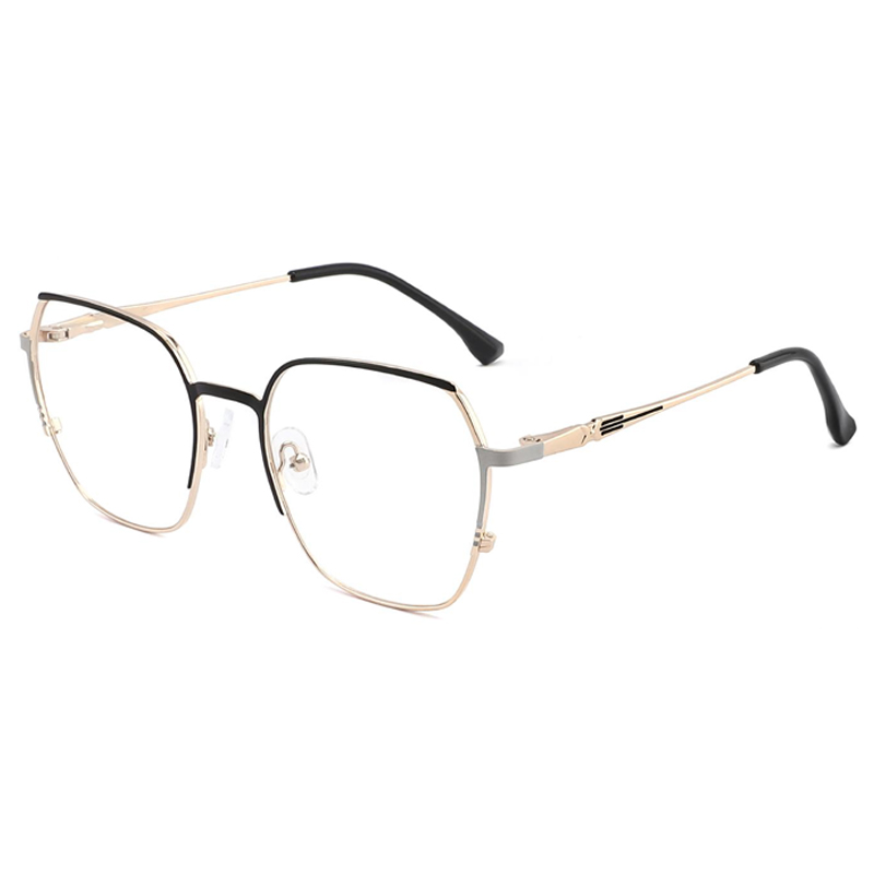 V1002 bicolourable metal spring hinge cateye girls eye wear eyeglasses frames