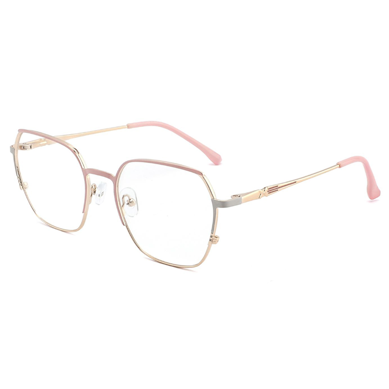 V1002 bicolourable metal spring hinge cateye girls eye wear eyeglasses frames