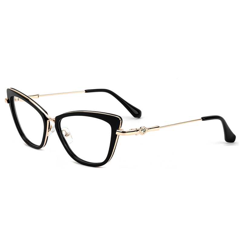 GJB-JB01158 Cat Eye Acetate Metal Optical Glasses