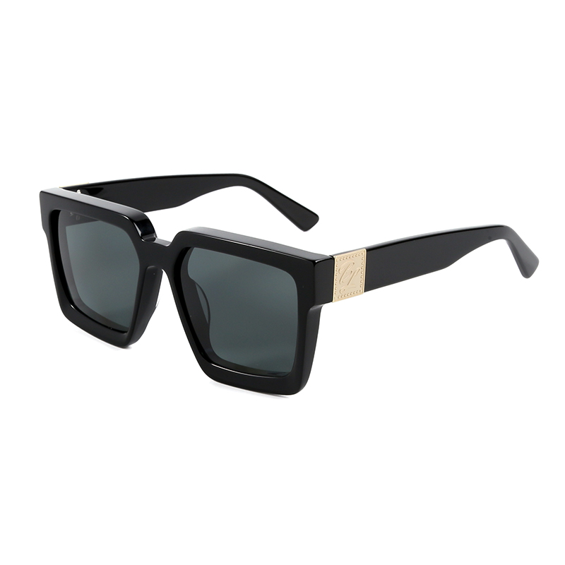 230307 Custom Manufacturer Acetate Rectangle CR39 Polarized Shades Gafas De Acetato Eyewear Acetate Sunglasses 