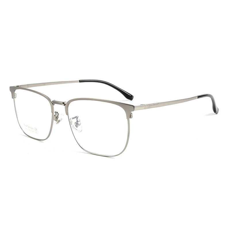 T851 Glasses new designer Half-frame square optical eye glasses women men titanium eyeglasses frames