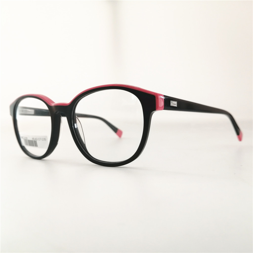 Italy Customized Frame Unisex Eyewear Acetate Glasses Frame Black Eyeglass Frames Vintage