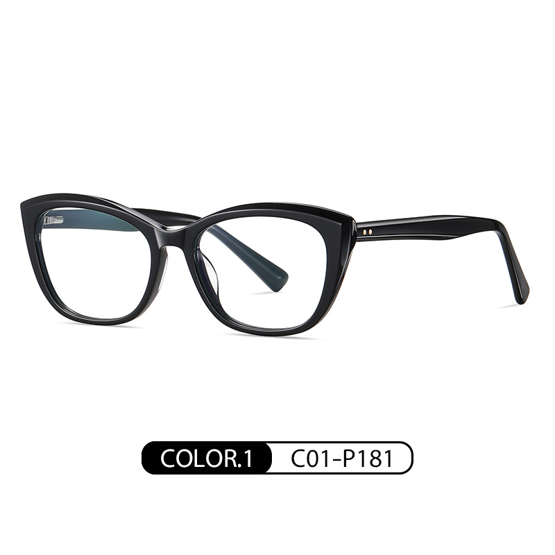 2023 Top Grade Quality Blue Light Blocking Glasses Acetate Cat-Eye Frame Spectacle China Wenzhou