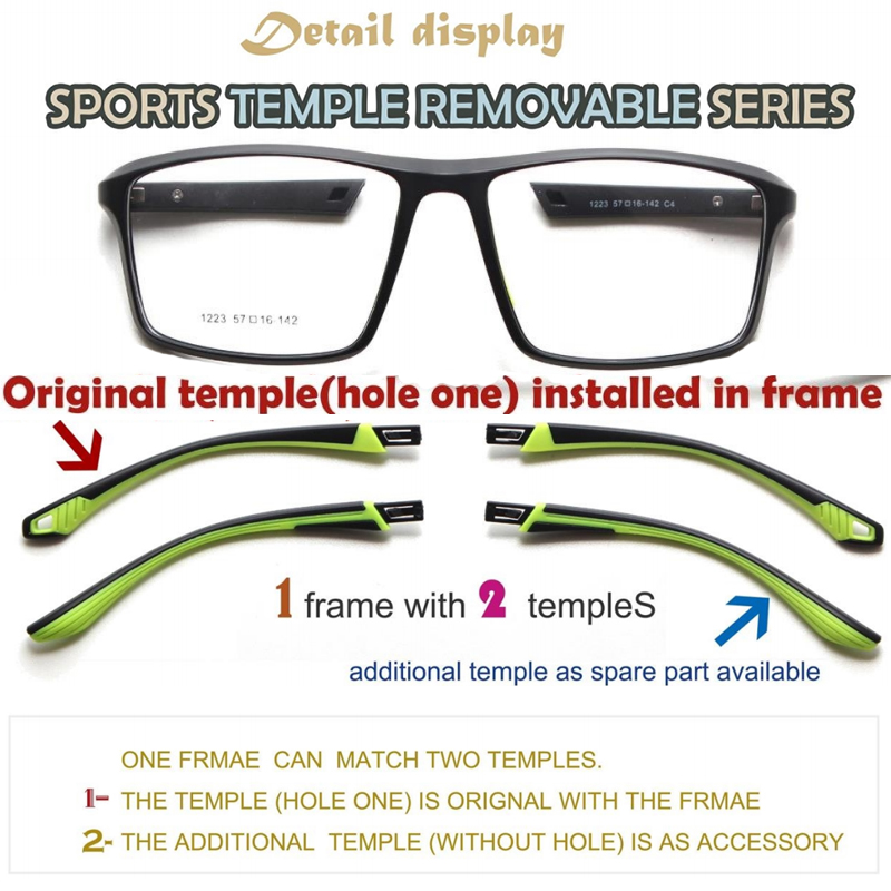  WDSXX-1220 Sports Series TR90 Men Optical Glasses