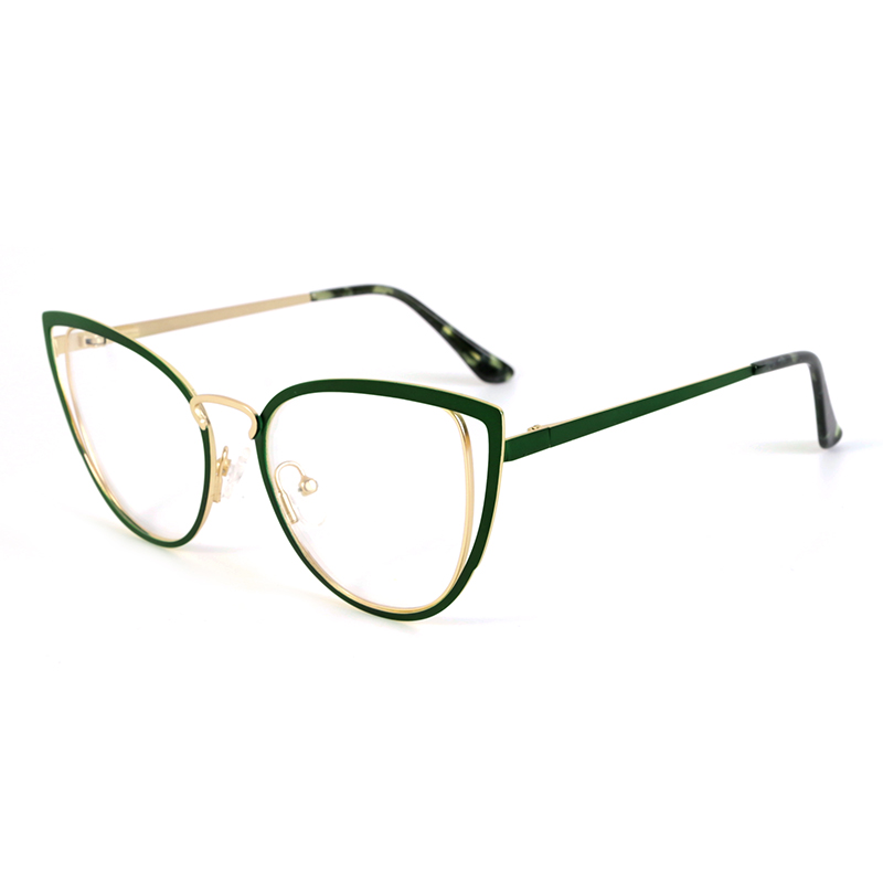 8104 Fashion Design Eyewear Metal Optical Frames for Women Metal Frames Cat Eye Glasses