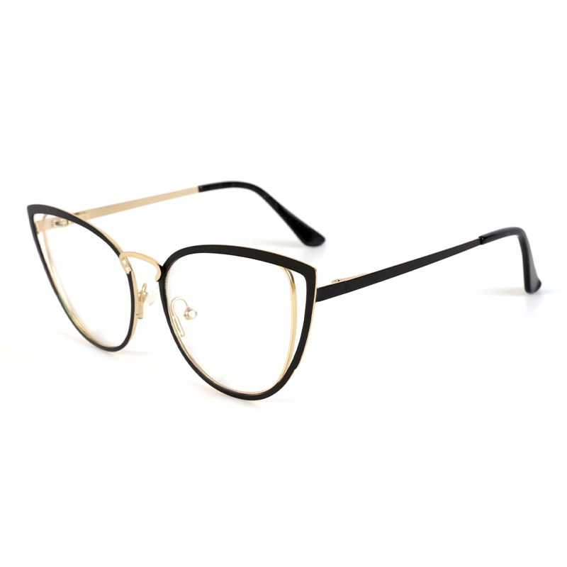 8104 Fashion Design Eyewear Metal Optical Frames for Women Metal Frames Cat Eye Glasses