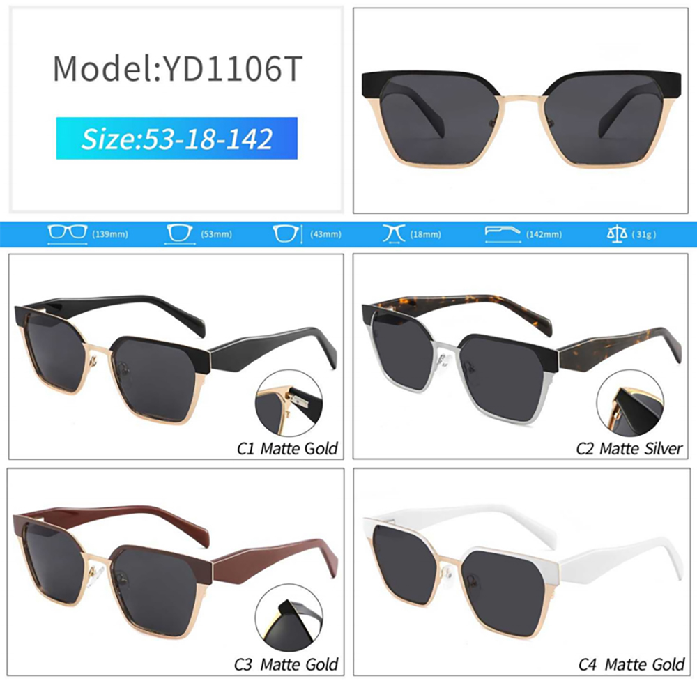 YD1106T Acetate Polarized sunglasses 