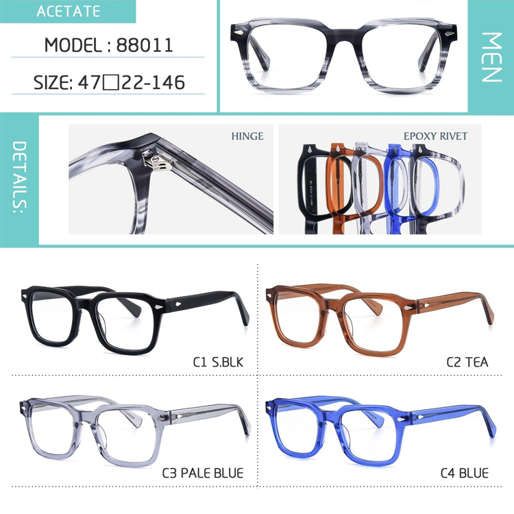 2023 Women Round Glasses Acetate Frames Men Fashion Optical Eyeglass Blue Brown Black Gray