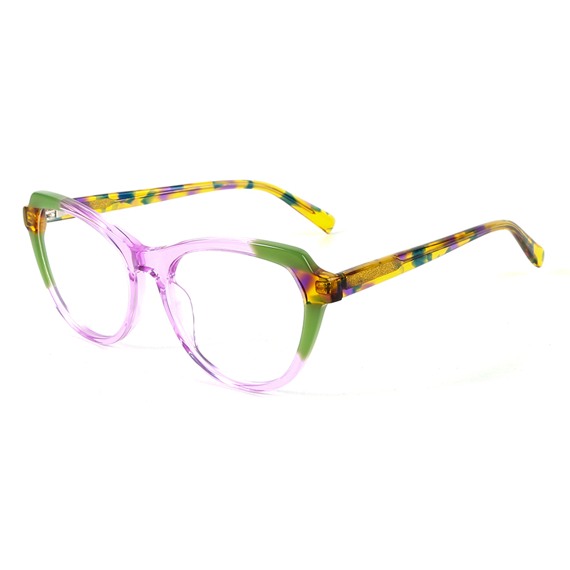 LM6034 new fashion laminated acetate optical European and American color trend personalized glasses frame