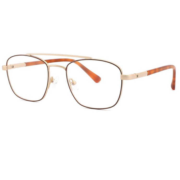 2023 Fashion Optical Glasses Frame Child Boy Girl 180 Degree Temple Double-Beam Metal Kids Eyeglasses