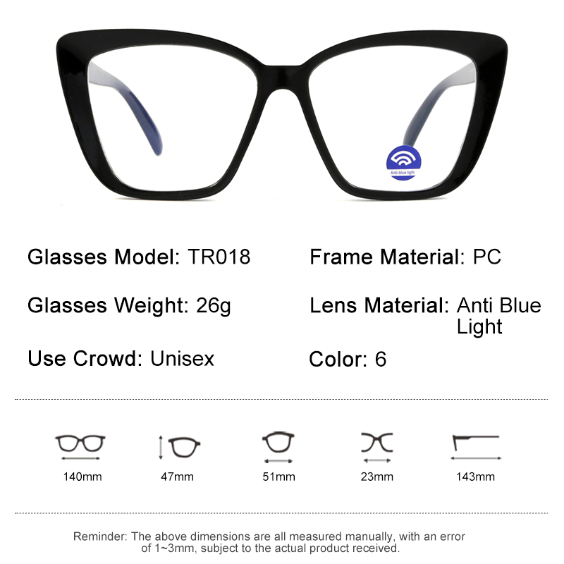 MK018 2023 Optical New Fashion Eye Anti Blue Light Blocking Glasses