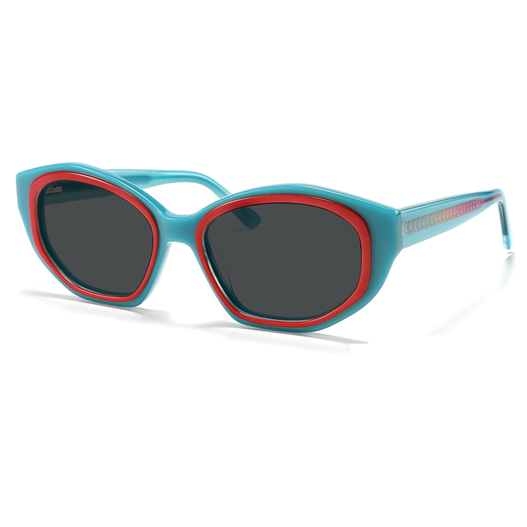 2023 Cat-Eye Multicolor Glasses Frames Colorful Fashion Two-Colors Acetate Eyeglasses Women 