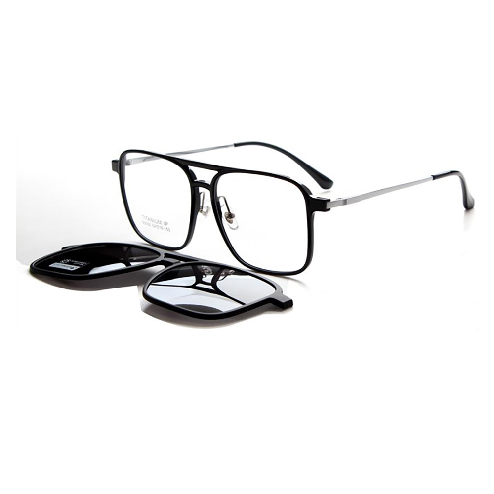 J-93002 Titanium 3 In 1 Polarized Magnet Clip ultem Glasses Frame