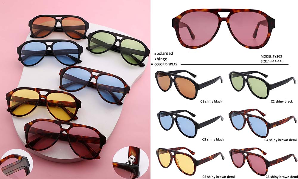 TY203 Oversized Acetate Sunglasses 