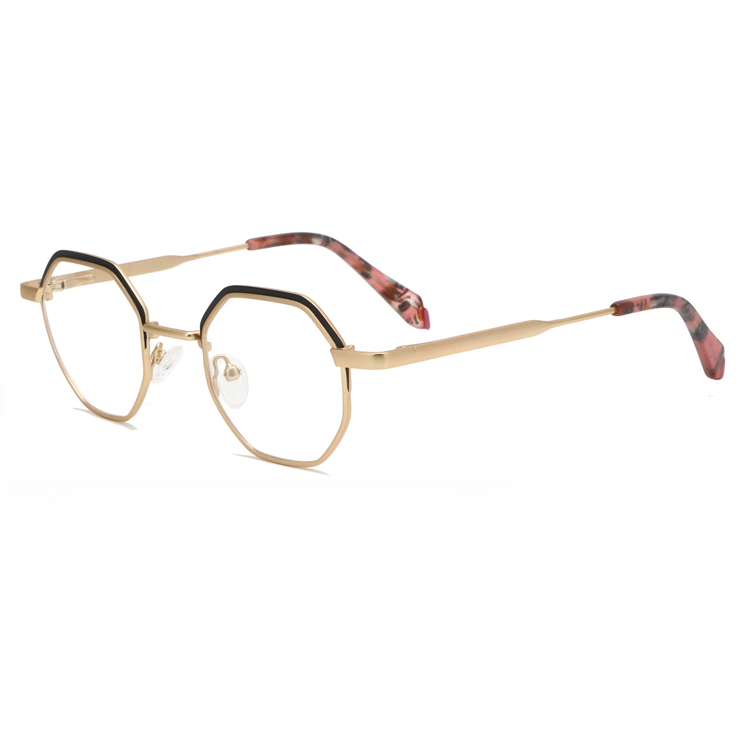 2024 Small Square Optical Color Two-color Polygon Frame Men's and Women's Fashion Color Frame