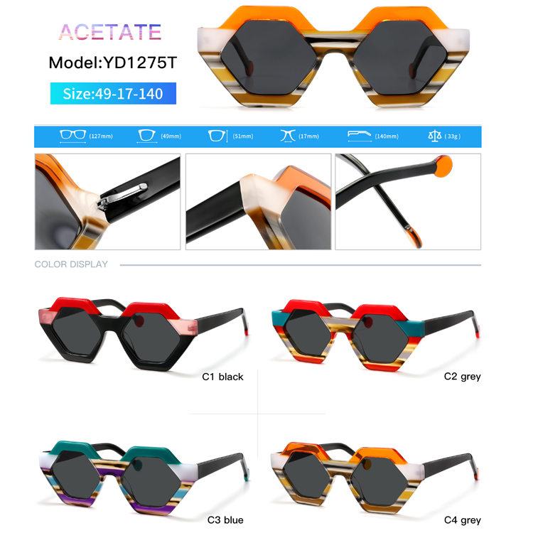 2023 Colorful Red Black Acetate Polarized Sunglasses Women Small Square Fashion Trend Sunglasses?