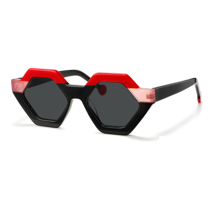 2023 Colorful Red Black Acetate Polarized Sunglasses Women Small Square Fashion Trend Sunglasses?